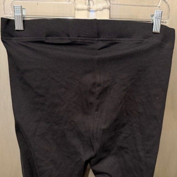 Cropped high waisted Black Cotton leggings - Picture 14 of 16